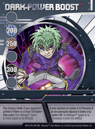 BA19 Dark Power Boost Bakugan Promo Card Set