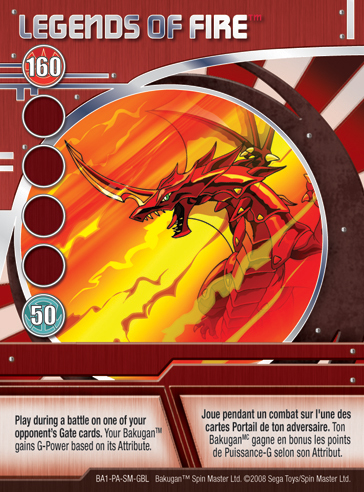 BA1 LegendsofFire Bakugan Promo Card Set