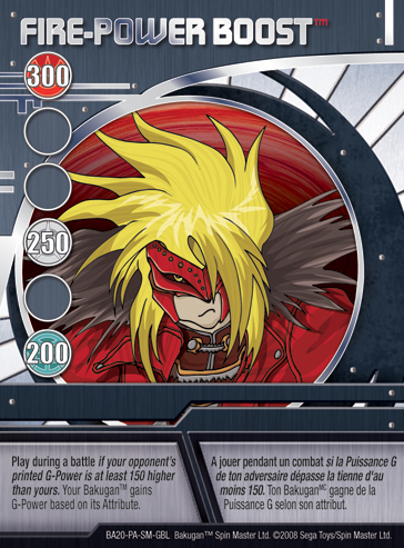 BA20 Fire Power Boost Bakugan Promo Card Set