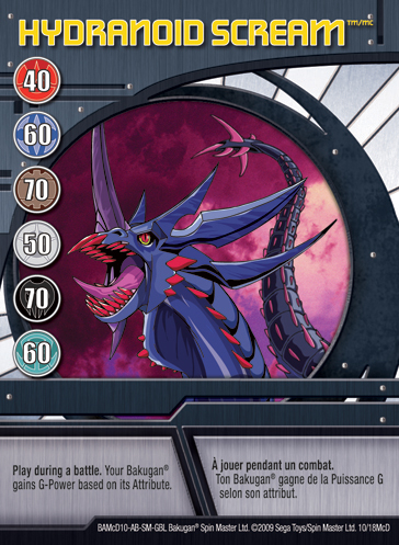 10McD Hydranoid Scream Bakugan 1 18McD Promo Card Set