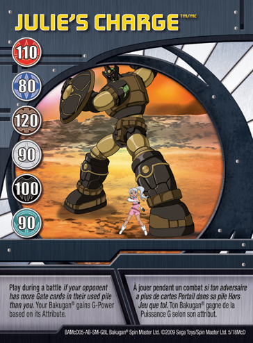 5McD Julies Charge Bakugan 1 18McD Promo Card Set