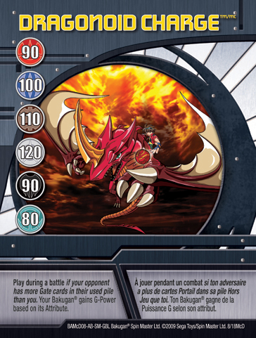 8McD Dragonoid Charge Bakugan 1 18McD Promo Card Set