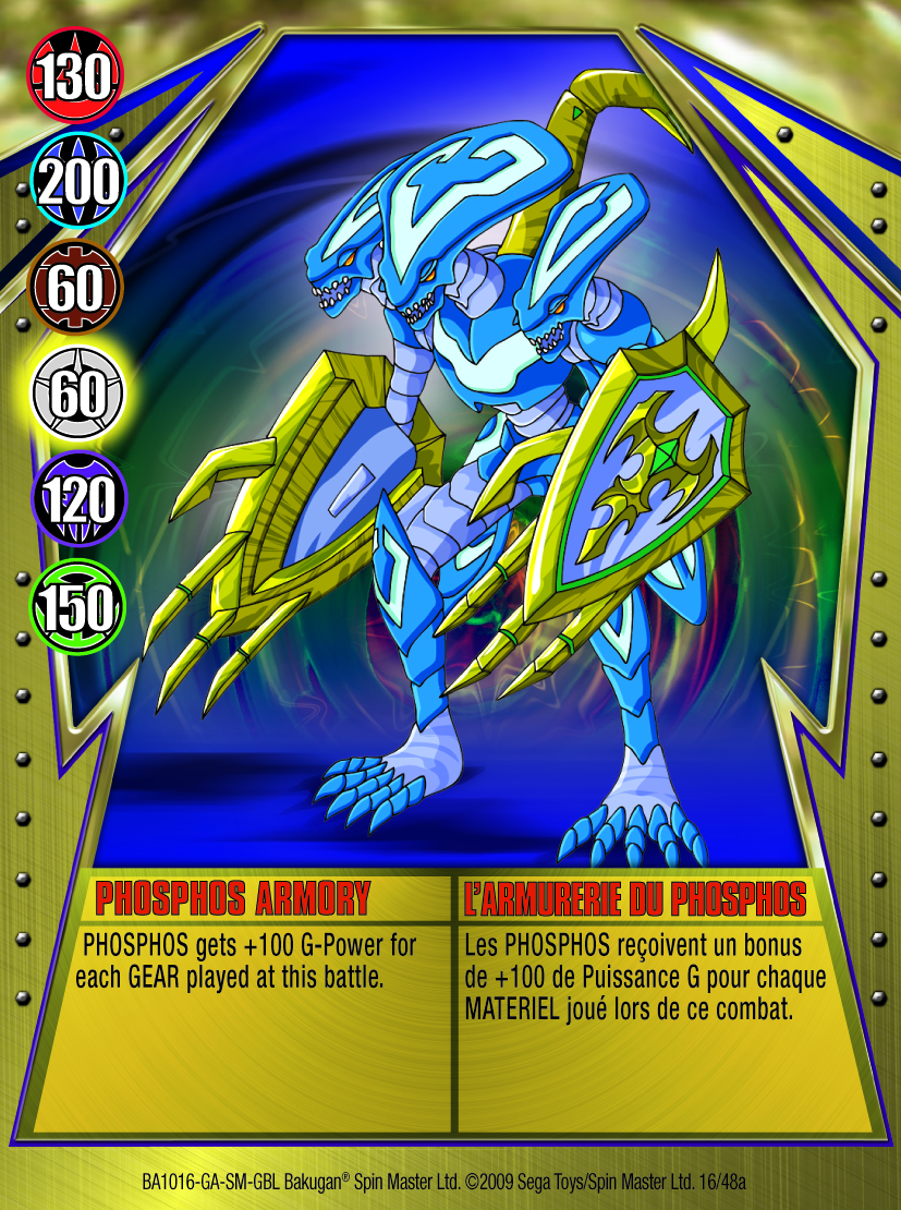 16a Phosphos Armory Terrorcrest Bakugan Battle Gear