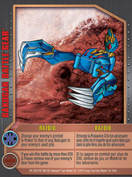 6d Razoid Bakugan 1 6d Battle Gear Card Set