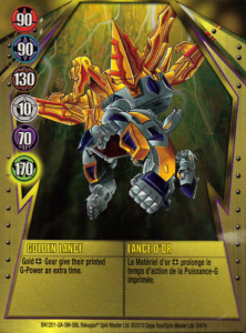 9e Golden Lance 222x300 Bakugan Gundalian Invaders 1 47e Card Set