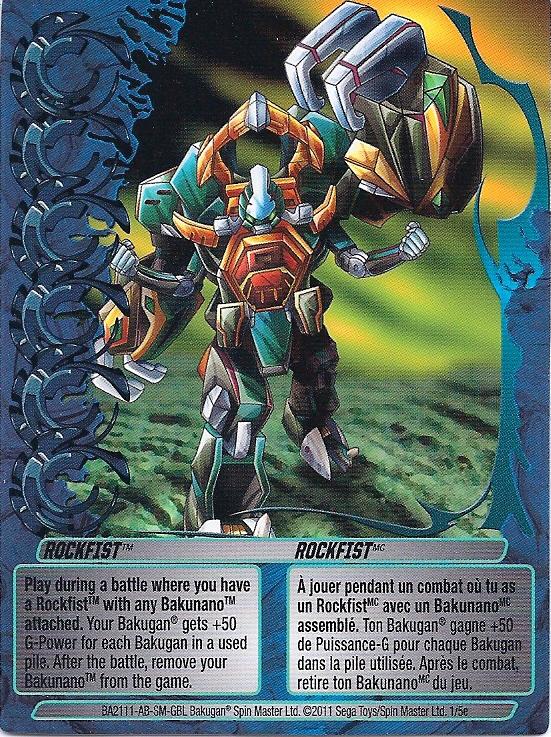 1 5e Rockfist Bakugan 1 5e Mechtogan Card Set