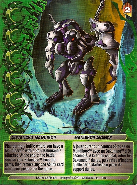 3 4a Advanced Mandibor Bakugan 1 4a Advanced Mechtogan Card Set
