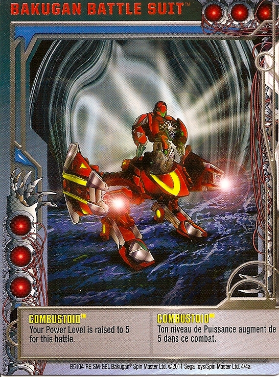 4 4a Combustoid Bakugan 1 4a Battle Suit Card Set