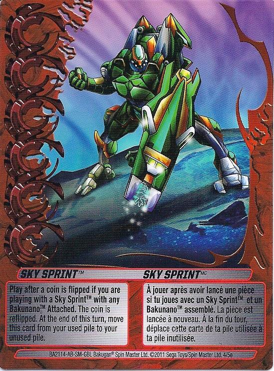 4 5e Sky Sprint Bakugan 1 5e Mechtogan Card Set
